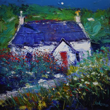 Fuschias gatehouse Taynish Tayvallich 20x20